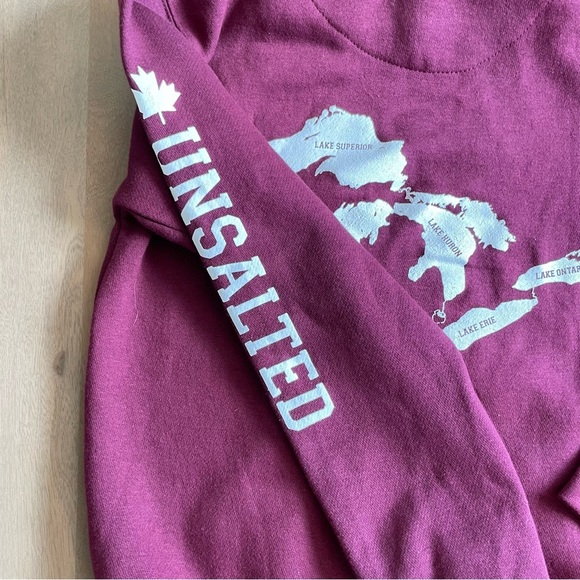 Ontario Great Lakes Unsalted Hoodie Maroon - Picture 5 of 7
